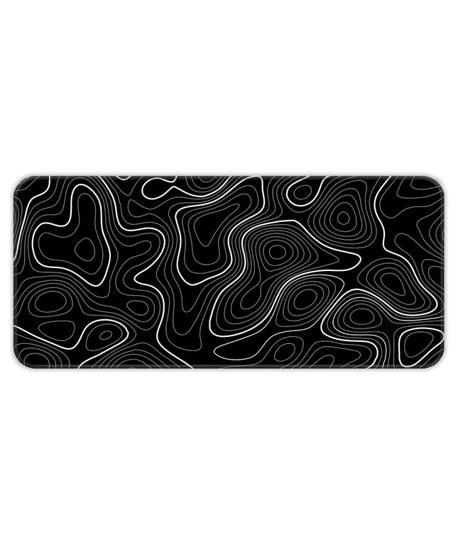 Black Topography - XXL Mousepad