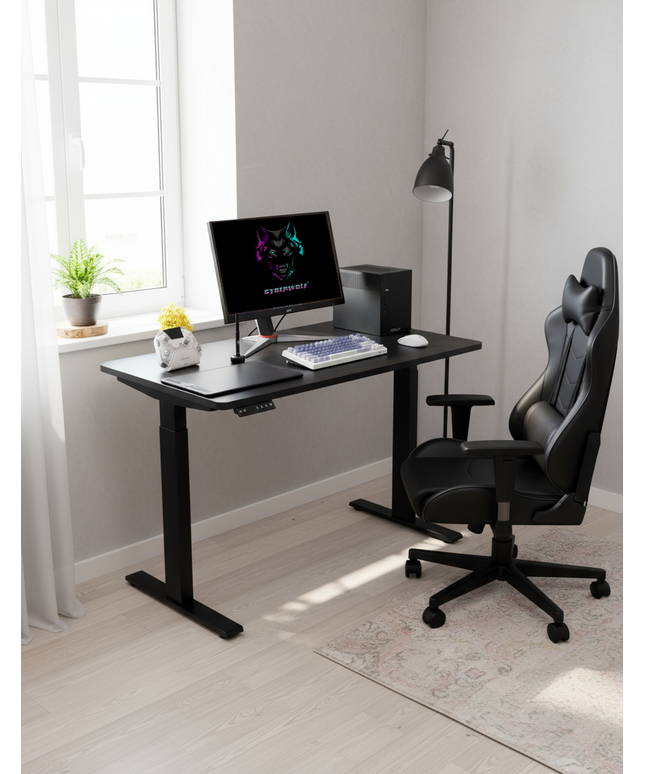 Cyberwolf Hydraulic Gaming Table Regular black