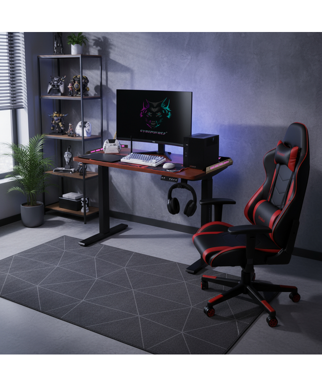 Cyberwolf Hydraulic Gaming Table Regular WOOD RGB