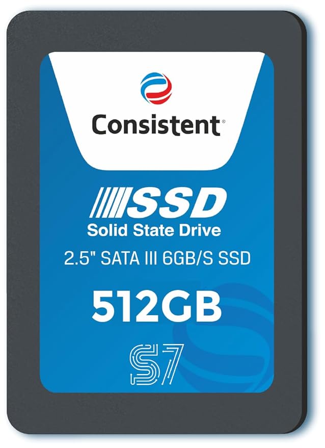 Consistent S7 SSD 512GB 2.5 Inch Sata Internal SSD