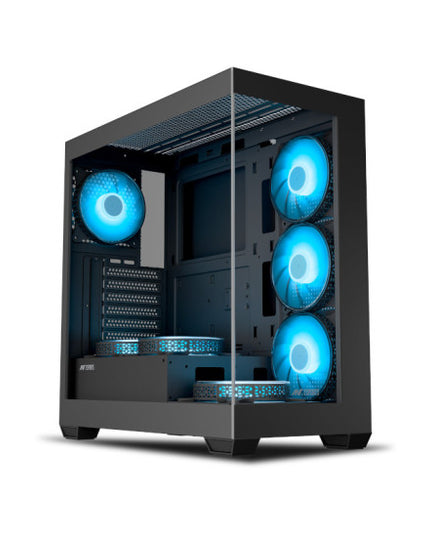 Ant Esports Crystal X7 ARGB Mid Tower Gaming Cabinet with Type-C - Black