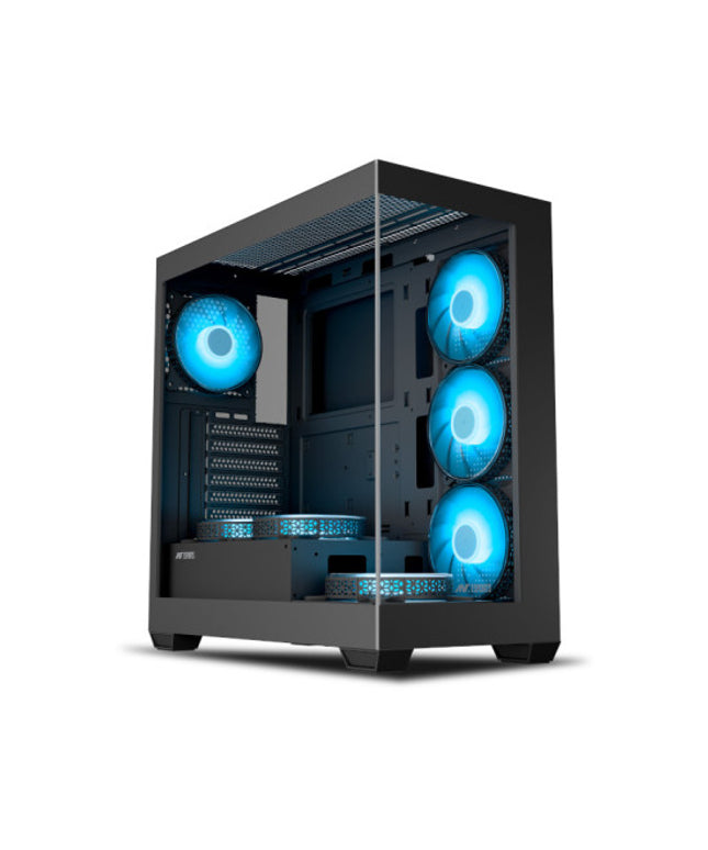 Ant Esports Crystal X7 ARGB Mid Tower Gaming Cabinet with Type-C - Black