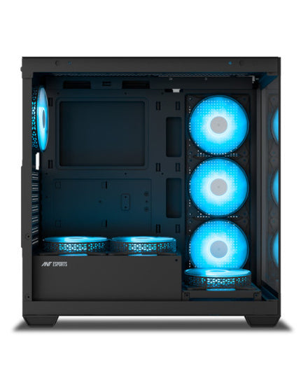 Ant Esports Crystal X7 ARGB Mid Tower Gaming Cabinet with Type-C - Black