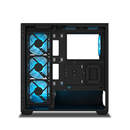 Ant Esports Crystal X7 ARGB Mid Tower Gaming Cabinet with Type-C - Black