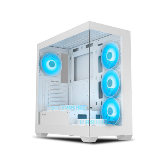 Ant Esports Crystal X7 ARGB Mid Tower Gaming Cabinet with Type-C - White