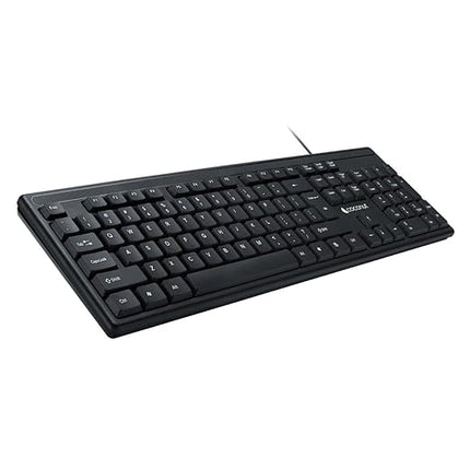 coconut K11 Orange Wired USB Keyboard with Super Quite Plunger Keys with Spill-Resistant - Black