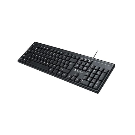 coconut K11 Orange Wired USB Keyboard with Super Quite Plunger Keys with Spill-Resistant - Black