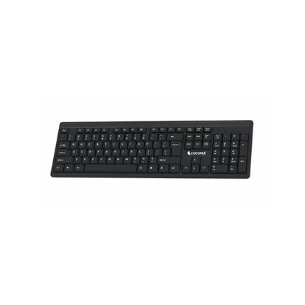 coconut K11 Orange Wired USB Keyboard with Super Quite Plunger Keys with Spill-Resistant - Black
