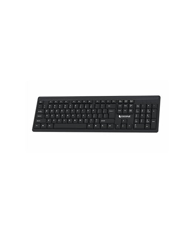 coconut K11 Orange Wired USB Keyboard with Super Quite Plunger Keys with Spill-Resistant - Black