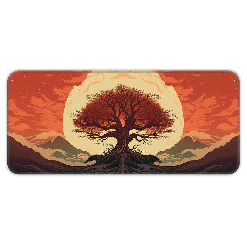 Red Tree Abstract - XXL Mousepad