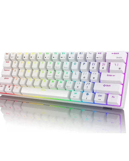 Royal Kludge RK61 60% Blue Switch Wireless Mechanical Gaming Keyboard - White