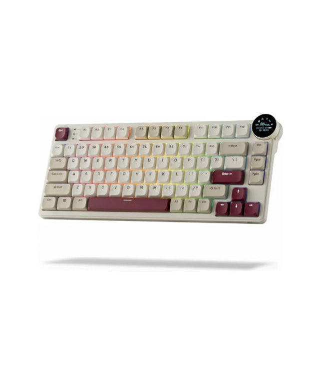 Royal Kludge N80 Low-Profile Brown Switch Wireless Mechanical Gaming Keyboard - Rosy Clouds