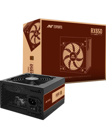 Ant Esports RX650 650W 80 Plus Bronze Power Supply BLACK