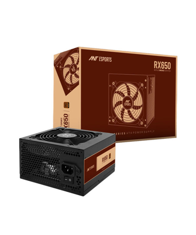 Ant Esports RX650 650W 80 Plus Bronze Power Supply BLACK