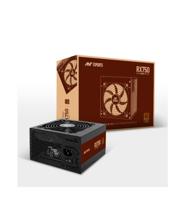 Ant Esports RX750 - 80 Plus Bronze Certified 750 Watt Non-Modular Power Supply