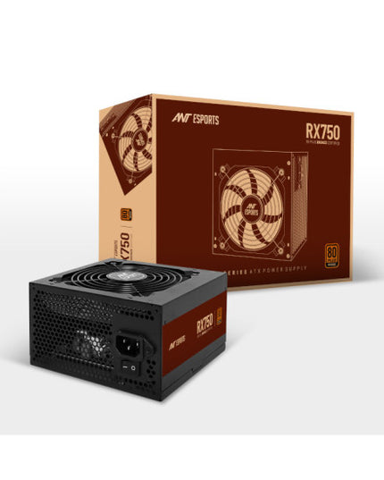 Ant Esports RX750 - 80 Plus Bronze Certified 750 Watt Non-Modular Power Supply