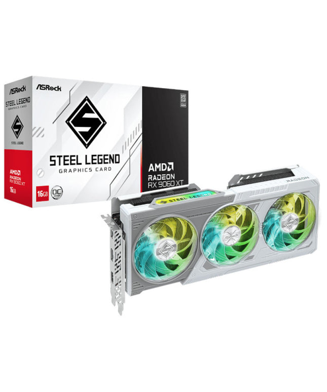 ASRock AMD Radeon RX 9060 XT Steel Legend OC 8GB GDDR6