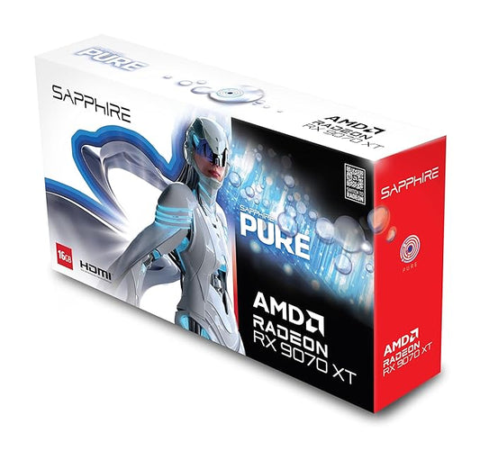 Sapphire Pure AMD Radeon™ RX 9070 XT Gaming OC 16GB Dual HDMI/Dual DP