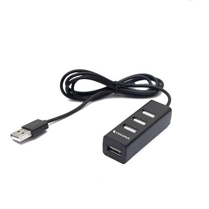 Coconut UH13 Venus USB Hub, 2.0 4 Ports, Pocket Sized, Plug, for Laptop & Computers
