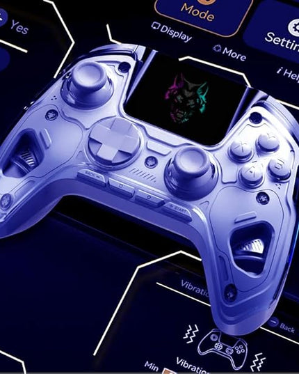 Cyberwolf Vision Alpha Pro Wireless Gaming Controller for PC, Hall Effect Triggers, RGB Lighting, 4 Programmable Buttons, Charging Dock, Bluetooth Gamepad for PC, Android, iOS