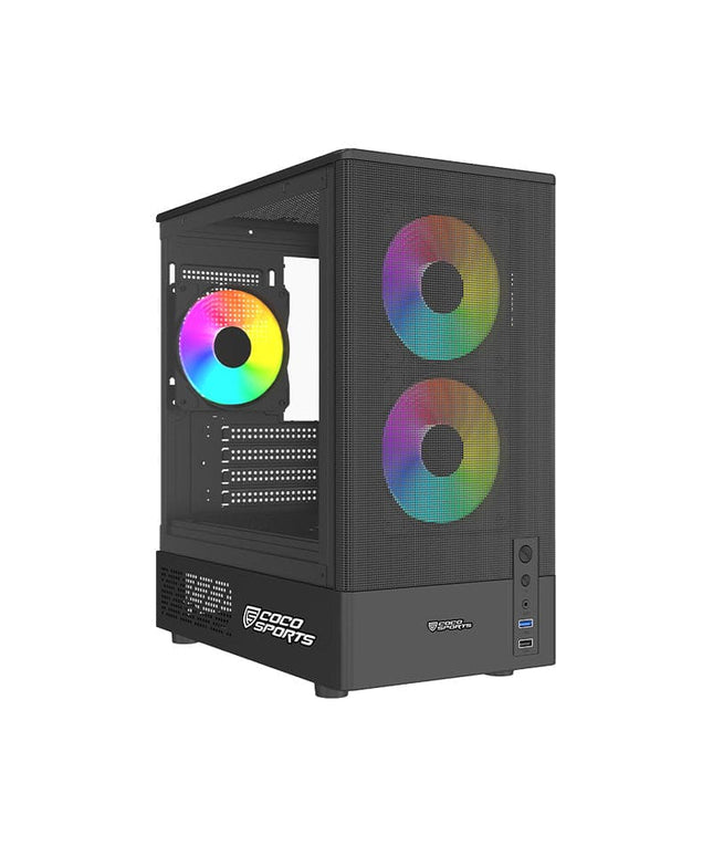 Atom V100 RGB Gaming Cabinet – Mesh | ATX | USB 3.0 Mesh Front RGB Cabinet with USB 3.0 & Water Cooling Support
