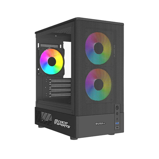 Atom V100 RGB Gaming Cabinet – Mesh | ATX | USB 3.0 Mesh Front RGB Cabinet with USB 3.0 & Water Cooling Support