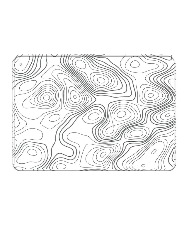 White Topography - S Size Mousepad
