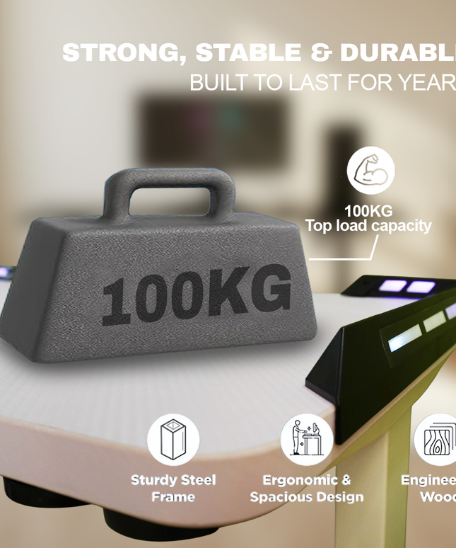 Cyberwolf Hydraulic Gaming Table Regular WHITE RGB