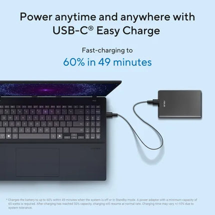 ASUS Vivobook 16, AI Powered Laptop, Snapdragon X X1 26 100 (16GB/512GB/Qualcomm Adreno GPU/40.64 cms (16) WUXGA/Windows 11 Home/Office Home 2024 + M365 Basic (1 Year Validity)*) X1607QA-MB049WS